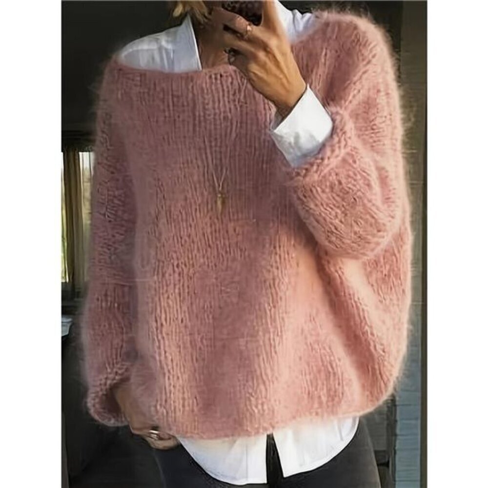 Oversized Round Neck  Long Sleeve Sweater